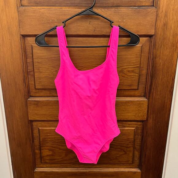 Solid & Striped Women's sz S One Piece Swim THE ANNE-MARIE Fluorescent Pink NWT - Picture 1 of 12